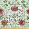 Ambesonne Watercolor Fabric by The Yard, Fresh Poinsettia Flowers and Rowan Berry Branches Christmas Garden, Decorative Satin Fabric for Home Textiles and Crafts, 3 Yards, Vermilion Magenta